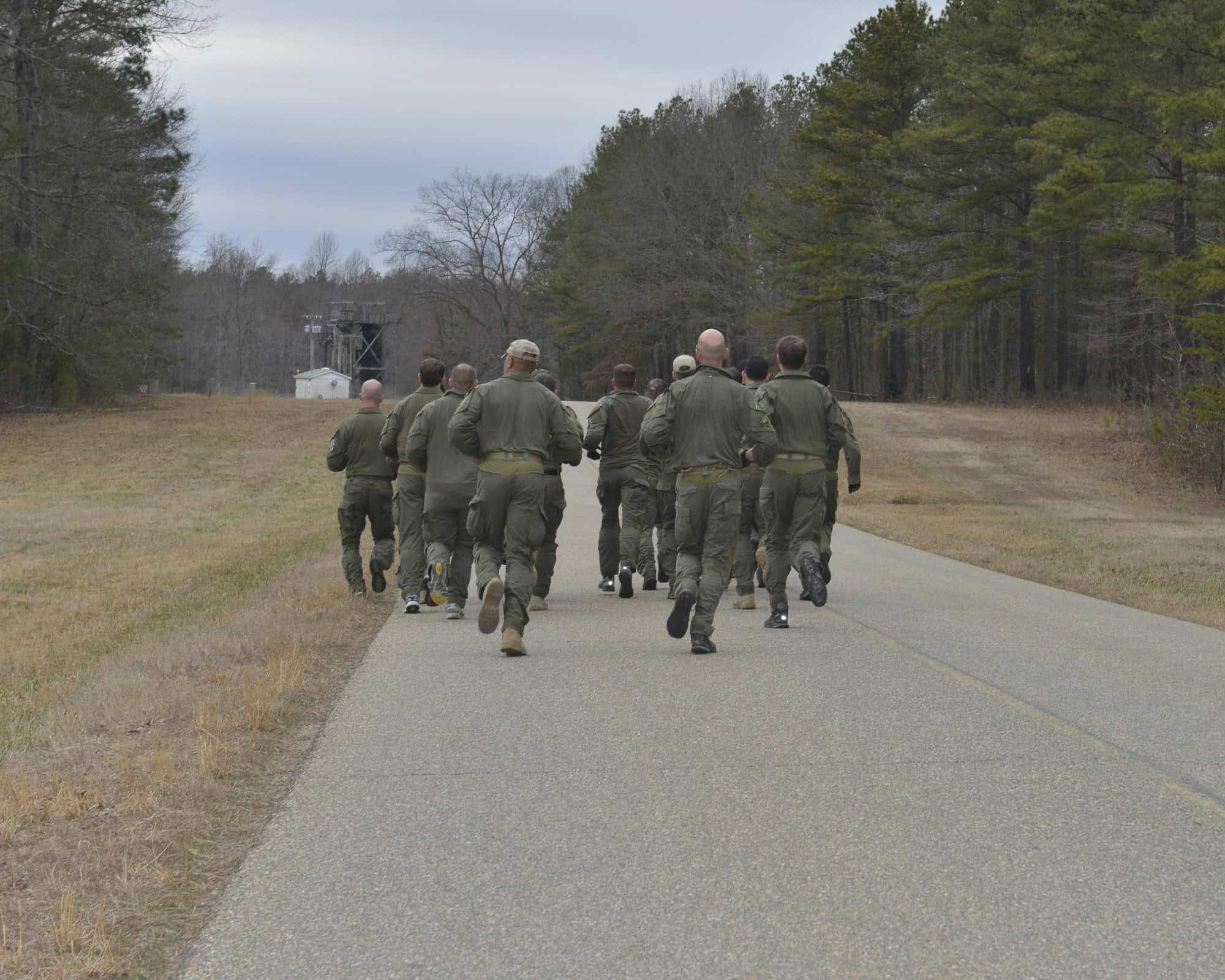 FBI Hostage Rescue Team members conducting physical training